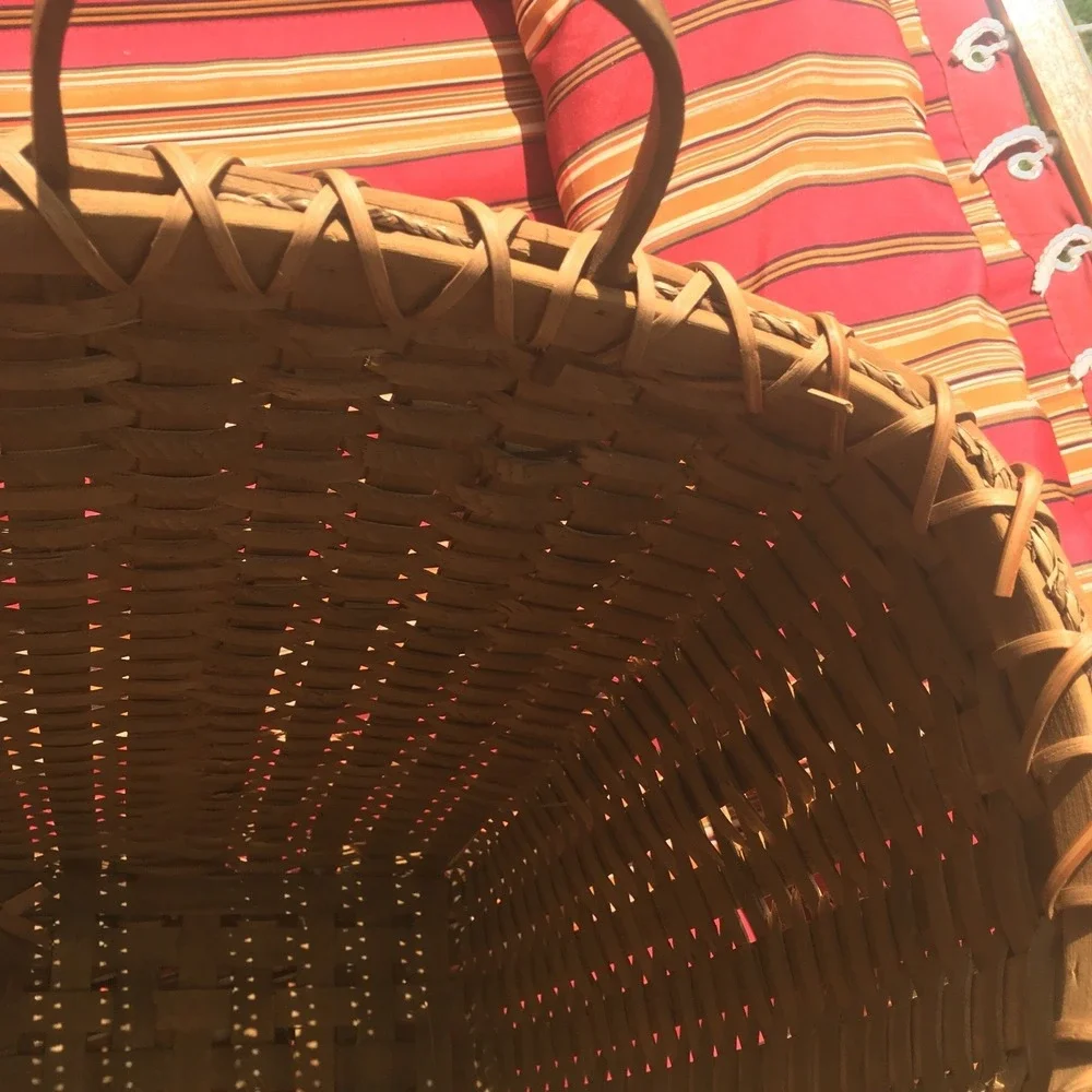 Antique Large Trapper Backpack Basket Splint Adirondack Basket 21